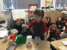 Testing for waterproof materials in Year 2.