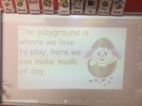 A surprise visitor … Mrs Acheson’s class