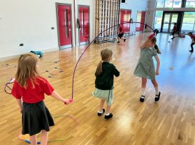 PE fun in Mrs Thompson’s class